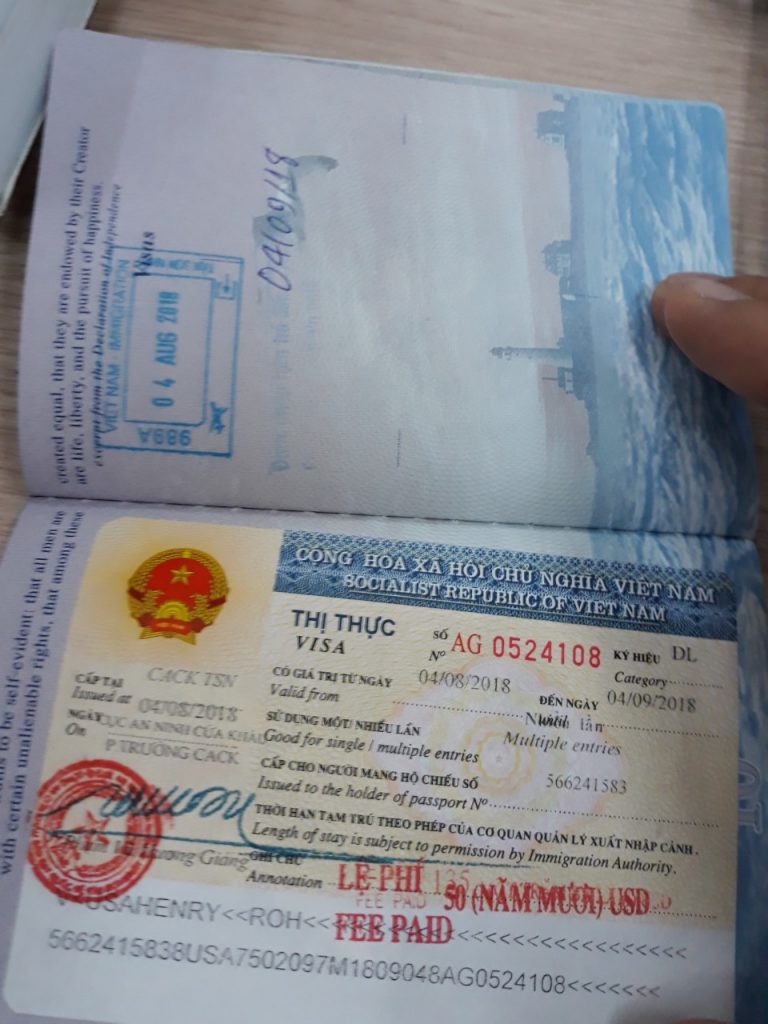vietnam tourist visa irish passport