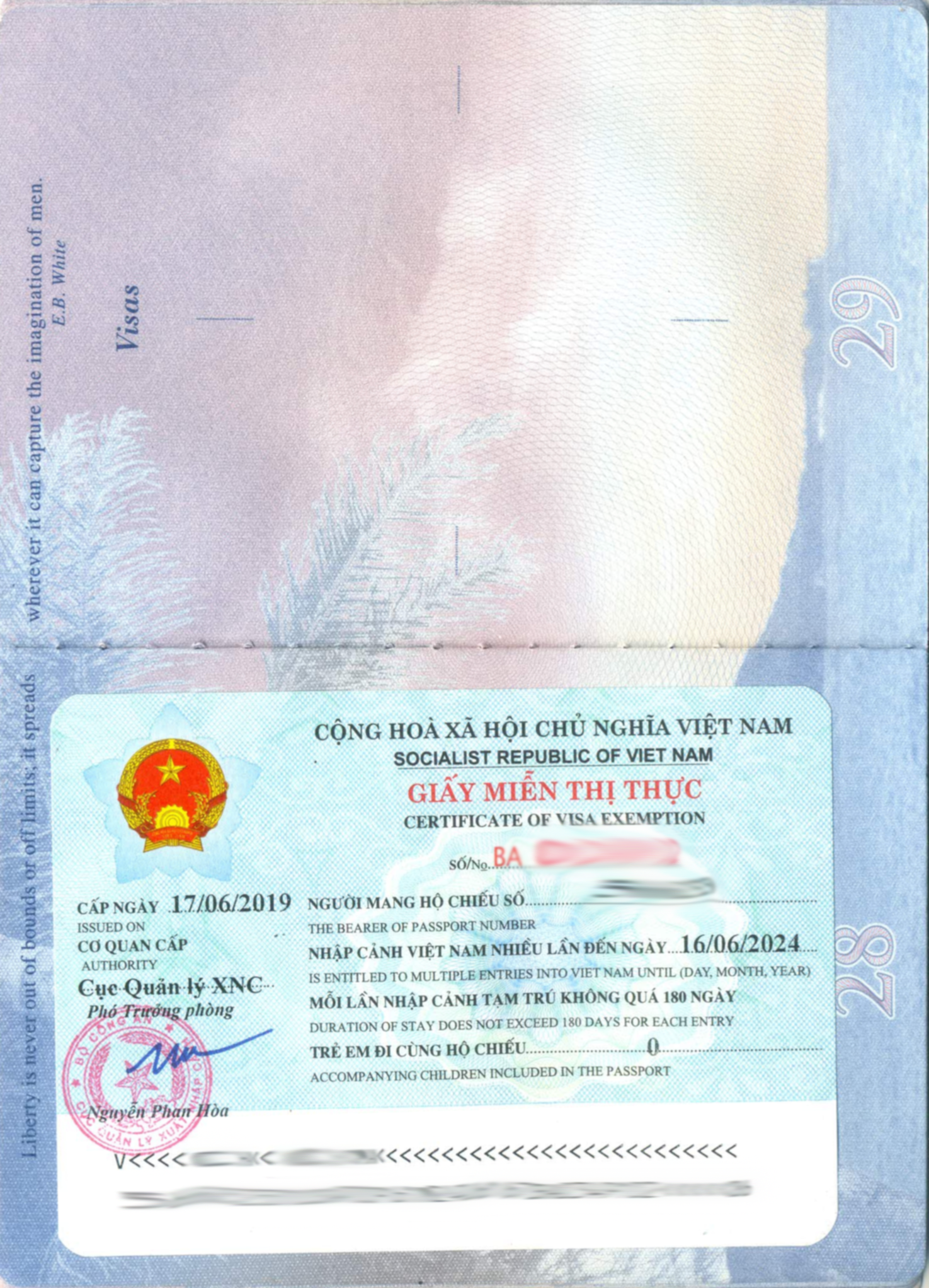Exemption visa vietnam 5 ans